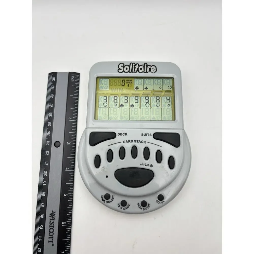 Big Mega Screen Solitaire 77803 Classic Electronic Handheld Game Tested Works